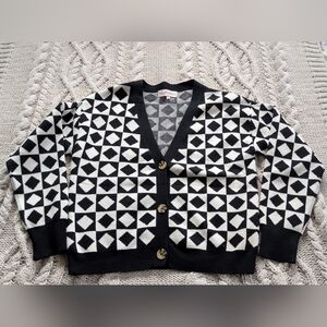 Willow and Wind Cardigan Sweater Geometric Pattern